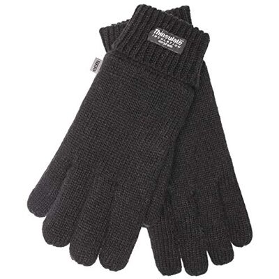 EEM Fashion EEM Damen Strick Handschuhe JETTE mit Thinsulate Thermofutter aus Polyester, Strickmaterial aus 100% Wolle; schwarz, M EEM Fashion EEM Damen Strick Handschuhe JETTE mit Thinsulate Thermofutter aus Polyester, Strickmaterial aus 100% Wolle; schwarz, M