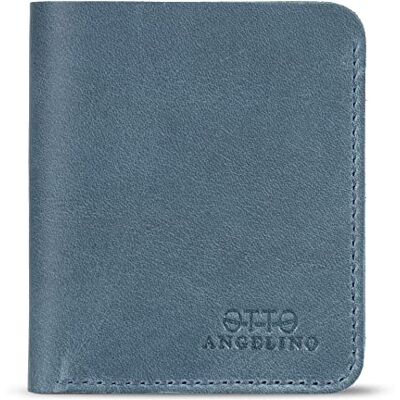 Otto Angelino Echtleder Ultra Slim Bifold Kartenhalter und Geldbörse Unisex (Blau) Otto Angelino Echtleder Ultra Slim Bifold Kartenhalter und Geldbörse Unisex (Blau)