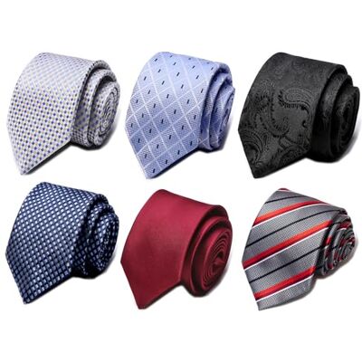 Passabin Krawatte für Herren Krawatte Gewebte Jacquard Krawatten Set 6 Stück, Splitter, schwarz, himmelblau, festes Rot, grau gestreift, blau, 2.95 inches*57.5 inches Passabin Krawatte für Herren Krawatte Gewebte Jacquard Krawatten Set 6 Stück, Splitter, schwarz, himmelblau, festes Rot, grau gestreift, blau, 2.95 inches*57.5 inches