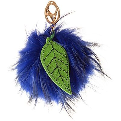FIRENZE ARTEGIANI . Schlüsselanhänger für Damen, echtes Leder, Schlüsselanhänger, Anhänger Pompon, Naturhaar, 11 x 11 x 11 cm, blau, 11x11x11 cm, Modern FIRENZE ARTEGIANI . Schlüsselanhänger für Damen, echtes Leder, Schlüsselanhänger, Anhänger Pompon, Naturhaar, 11 x 11 x 11 cm, blau, 11x11x11 cm, Modern