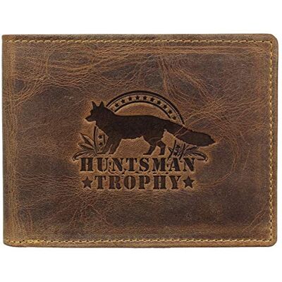 Greenburry Vintage Huntsman Trophy RFID Leder Geldbörse Portemonnaie Geldbeutel Portmonee BV-1705-HT-Fox Fuchs, Farbe:Braun Greenburry Vintage Huntsman Trophy RFID Leder Geldbörse Portemonnaie Geldbeutel Portmonee BV-1705-HT-Fox Fuchs, Farbe:Braun