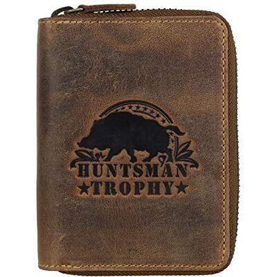 Greenburry Vintage Huntsman Trophy RFID Leder Reißverschluss Geldbörse Portemonnaie Geldbeutel BV-821A-HT-WB, Farbe:Braun Greenburry Vintage Huntsman Trophy RFID Leder Reißverschluss Geldbörse Portemonnaie Geldbeutel BV-821A-HT-WB, Farbe:Braun