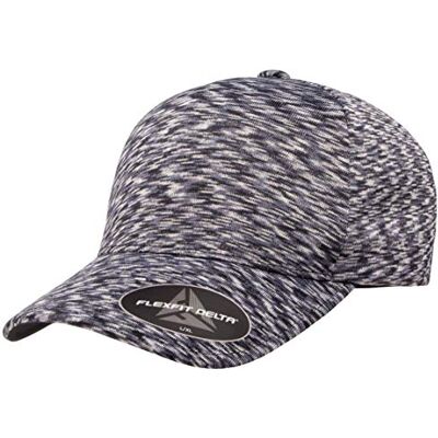 Flexfit Delta Seamless Unipanel Cap, Melange Navy, L/XL Flexfit Delta Seamless Unipanel Cap, Melange Navy, L/XL
