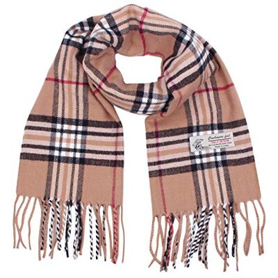 Promise Plaid Kaschmir Gefühl Klassisch Weich Luxuriös Winter Schal Für Männer Frauen, Hellbraun, Einheitsgröße Promise Plaid Kaschmir Gefühl Klassisch Weich Luxuriös Winter Schal Für Männer Frauen, Hellbraun, Einheitsgröße