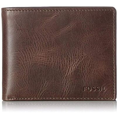 Fossil Geldbörse für Herren Derrick, Leder Bifold Dunkelbraun 11,4 cm L x 2,5 cm B x 9,5 cm H ML3687201 Fossil Geldbörse für Herren Derrick, Leder Bifold Dunkelbraun 11,4 cm L x 2,5 cm B x 9,5 cm H ML3687201