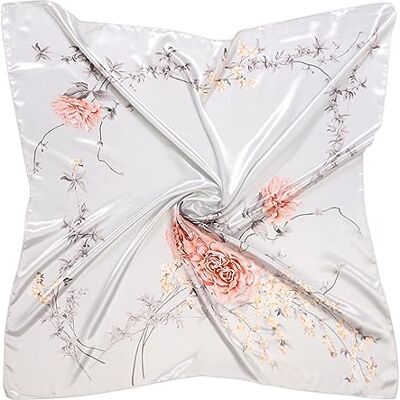 DRESHOW 90x90cm Große Quadratische Schals für Damen Seide Kopftuch Bandanas Haartuch Halstuch Haarschmuck DRESHOW 90x90cm Große Quadratische Schals für Damen Seide Kopftuch Bandanas Haartuch Halstuch Haarschmuck