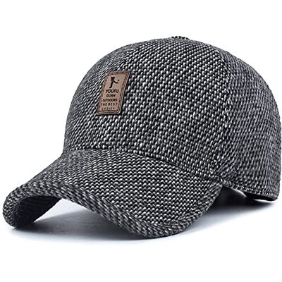 VoilaLove Herren Winter Baseballkappe, A-Grau, M VoilaLove Herren Winter Baseballkappe, A-Grau, M