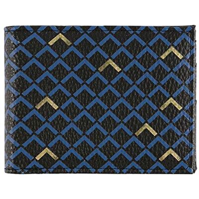 DRAEGER PARIS 1886 Herren Grafiken – Blau Schwarz Gold Geldbörse, Royalblue DRAEGER PARIS 1886 Herren Grafiken – Blau Schwarz Gold Geldbörse, Royalblue
