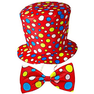 W WIDMANN MILANO Party Fashion Clown Zylinder und Fliege W WIDMANN MILANO Party Fashion Clown Zylinder und Fliege