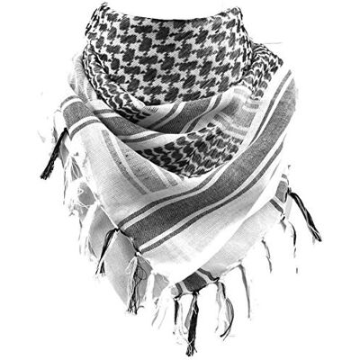 FREE SOLDIER Halstuch/Kopftuch Shemagh,100% Baumwolle Pali-Tuch Schals Unisex, Weiß 110cm FREE SOLDIER Halstuch/Kopftuch Shemagh,100% Baumwolle Pali-Tuch Schals Unisex, Weiß 110cm