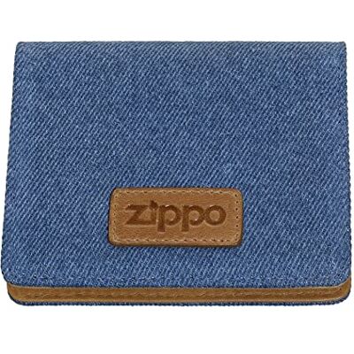 Zippo Kartenetui Denim Blau, Braun Kreditkartenetui für Damen und Herren 4 Kartenfächer, 3 Einschubfächer Zippo Kartenetui Denim Blau, Braun Kreditkartenetui für Damen und Herren 4 Kartenfächer, 3 Einschubfächer