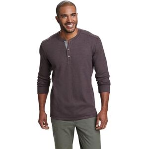 Eddie Bauer Herren-Thermo-Henley-Shirt, Klassische Passform, langärmelig, Aubergine, Small Eddie Bauer Herren-Thermo-Henley-Shirt, Klassische Passform, langärmelig, Aubergine, Small