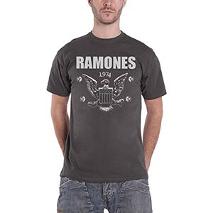 Ramones Herren, T-Shirt, 1974 Eagle, GR. XX-Large (Herstellergröße: XX-Large), Grau (Charcoal) Ramones Herren, T-Shirt, 1974 Eagle, GR. XX-Large (Herstellergröße: XX-Large), Grau (Charcoal)