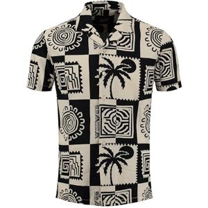 KEY LARGO Herren KLBLOCK 1/2 Patterned Hemd, Black (1100), XXL KEY LARGO Herren KLBLOCK 1/2 Patterned Hemd, Black (1100), XXL
