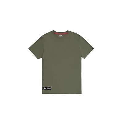 Alpha Herren Label Back Print T-Shirt, Dark Olive, 3XL Alpha Herren Label Back Print T-Shirt, Dark Olive, 3XL