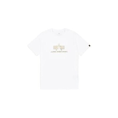 Alpha Herren Basic TPU T-Shirt, White/Gold, L Alpha Herren Basic TPU T-Shirt, White/Gold, L