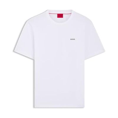 Boss HUGO Herren Dero222 T-Shirt aus Baumwoll-Jersey mit Logo-Print Weiß M Boss HUGO Herren Dero222 T-Shirt aus Baumwoll-Jersey mit Logo-Print Weiß M