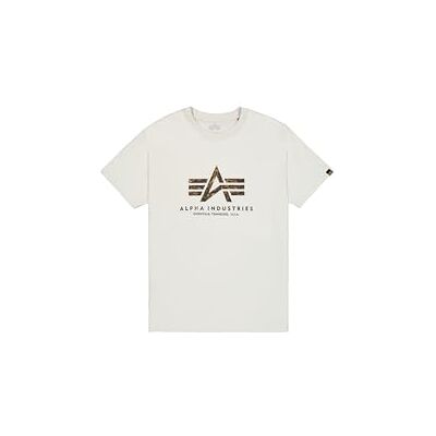 Alpha Herren Basic BL Effect Print T-Shirt, Stone, M Alpha Herren Basic BL Effect Print T-Shirt, Stone, M