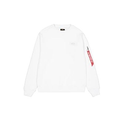 Alpha Herren Back Print Sweatshirt, White, XXL Alpha Herren Back Print Sweatshirt, White, XXL