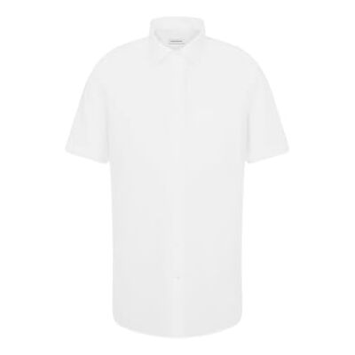 Seidensticker Herren Business-Hemd Comfort Fit Bügelfrei Kent-Kragen Kurzarm 100% Baumwolle, Weiß (Weiß 01), 44 EU Seidensticker Herren Business-Hemd Comfort Fit Bügelfrei Kent-Kragen Kurzarm 100% Baumwolle, Weiß (Weiß 01), 44 EU