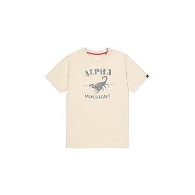 Alpha Herren Scorpion T-Shirt, Vintage White, L Alpha Herren Scorpion T-Shirt, Vintage White, L