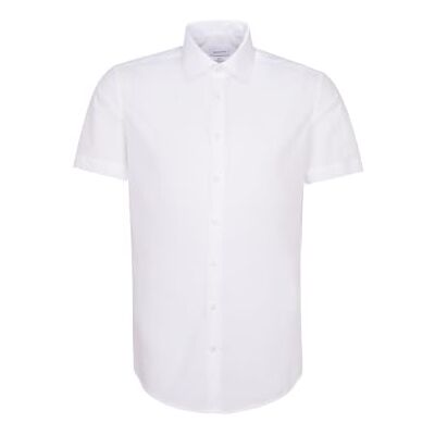 Seidensticker Herren Business-Hemd Shaped Fit Bügelfrei Kent Kragen Kurzarm 100% Baumwolle Seidensticker Herren Business-Hemd Shaped Fit Bügelfrei Kent Kragen Kurzarm 100% Baumwolle