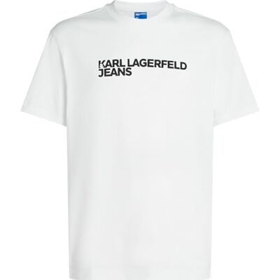 KARL LAGERFELD JEANS Herren Regular Short Sleeve Essential T-Shirt White L KARL LAGERFELD JEANS Herren Regular Short Sleeve Essential T-Shirt White L