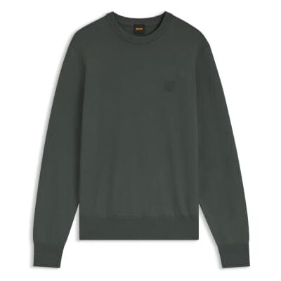 Boss Herren Kanovano S Pullover aus Baumwoll-Mix mit Kaschmir-Anteil und Logo-Patch Boss Herren Kanovano S Pullover aus Baumwoll-Mix mit Kaschmir-Anteil und Logo-Patch