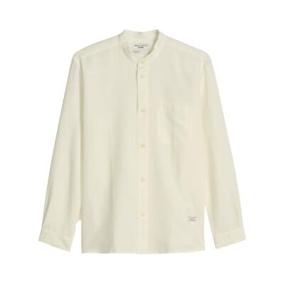Marc O' Polo Marc OߴPolo Denim Herren Hemd mit Stehkragen Regular Fit, Weiß (Silky White), L Marc O' Polo Marc OߴPolo Denim Herren Hemd mit Stehkragen Regular Fit, Weiß (Silky White), L