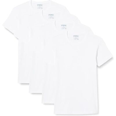 Athena Herren Promo O-ausschnitt, Bio-baumwolle, 8 A73 T-Shirt, Weiß, XXL EU Athena Herren Promo O-ausschnitt, Bio-baumwolle, 8 A73 T-Shirt, Weiß, XXL EU
