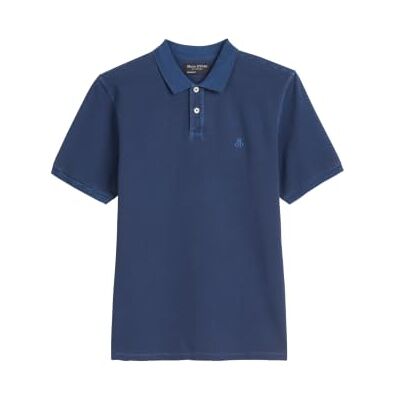 Marc O' Polo Herren Kurzarm-Poloshirt aus Bio-Baumwolle klassisch, Blau (Iris Ink), 3XL Marc O' Polo Herren Kurzarm-Poloshirt aus Bio-Baumwolle klassisch, Blau (Iris Ink), 3XL