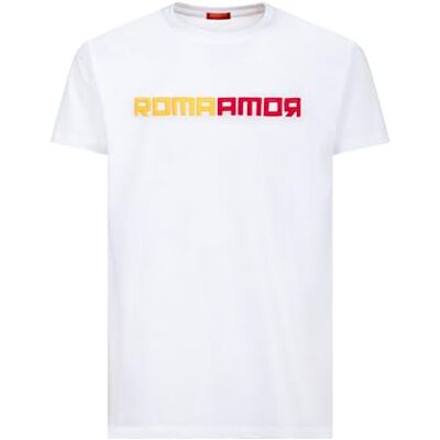 AS Roma NICOMAX Unisex Rm T-Shirt, Weiß, XXL AS Roma NICOMAX Unisex Rm T-Shirt, Weiß, XXL