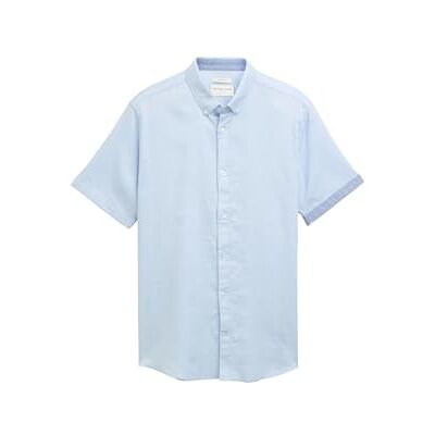 TOM TAILOR Herren 1048099 Hemd, 13302 Light Metal Blue, 3XL EU TOM TAILOR Herren 1048099 Hemd, 13302 Light Metal Blue, 3XL EU