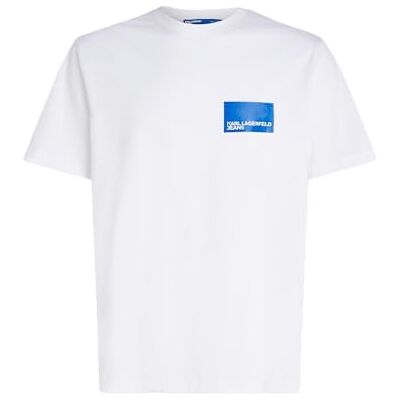 KARL LAGERFELD JEANS Herren Regular Short Sleeve Logo T-Shirt White XS KARL LAGERFELD JEANS Herren Regular Short Sleeve Logo T-Shirt White XS