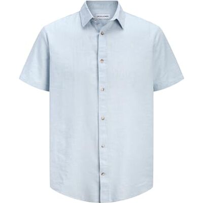 JACK & JONES Jjesummer Linen Blend Shirt S/S Sn JACK & JONES Jjesummer Linen Blend Shirt S/S Sn
