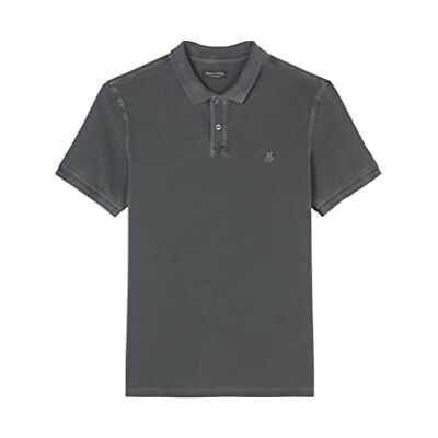 Marc O' Polo Herren Kurzarm-Poloshirt aus Bio-Baumwolle Regular Fit, Grau (Grau), S Marc O' Polo Herren Kurzarm-Poloshirt aus Bio-Baumwolle Regular Fit, Grau (Grau), S