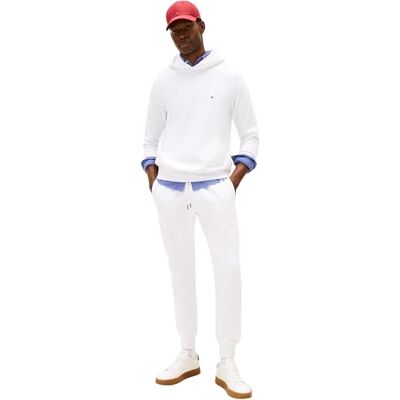 Tommy Hilfiger Herren Trainingsanzug Flag Logo mit Kapuze, Weiß (White), XXL Tommy Hilfiger Herren Trainingsanzug Flag Logo mit Kapuze, Weiß (White), XXL