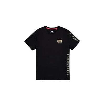 Alpha Herren Camo Sleeve T-Shirt, Black, 3XL Alpha Herren Camo Sleeve T-Shirt, Black, 3XL
