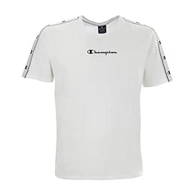 Champion Legacy American Tape Small Logo S/S T-Shirt, Weiß, S für Herren Champion Legacy American Tape Small Logo S/S T-Shirt, Weiß, S für Herren