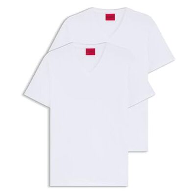 Boss HUGO Herren v T Shirt, Weiß (White100), S EU Boss HUGO Herren v T Shirt, Weiß (White100), S EU