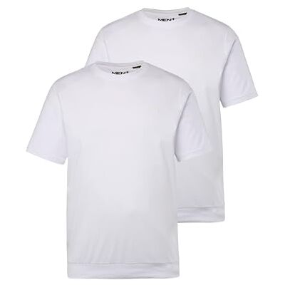 Men Plus Herren große Größen Übergrößen Menswear L-8XL T-Shirts, 2er-Pack, Bauchfit, Basic, Halbarm schneeweiß 4XL 836311200-4XL Men Plus Herren große Größen Übergrößen Menswear L-8XL T-Shirts, 2er-Pack, Bauchfit, Basic, Halbarm schneeweiß 4XL 836311200-4XL