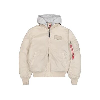 Alpha Herren MA-1 TT Two Tone Hood Bomberjacke, Organic Beige, M Alpha Herren MA-1 TT Two Tone Hood Bomberjacke, Organic Beige, M