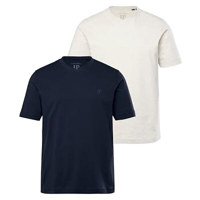 JP 1880 Herren große Größen Übergrößen Menswear L-8XL T-Shirts, Basic, 2er-Pack, V-Ausschnitt, Halbarm, bis 8 XL JP 1880 Herren große Größen Übergrößen Menswear L-8XL T-Shirts, Basic, 2er-Pack, V-Ausschnitt, Halbarm, bis 8 XL