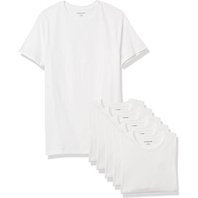 Amazon Unterhemd Herren Slim Fit Unterhemden mit Rundhalsausschnitt, 6er Pack, Weiß Kurzarm, XL Amazon Unterhemd Herren Slim Fit Unterhemden mit Rundhalsausschnitt, 6er Pack, Weiß Kurzarm, XL