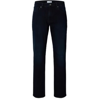 SELECTED MEN Herren Slh196-Straight Cleo Flex Bb 614 JNS Nos, Blue Black Denim, 33 W/32 L SELECTED MEN Herren Slh196-Straight Cleo Flex Bb 614 JNS Nos, Blue Black Denim, 33 W/32 L