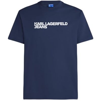 KARL LAGERFELD JEANS Herren Regular Short Sleeve Essential T-Shirt Black Iris M KARL LAGERFELD JEANS Herren Regular Short Sleeve Essential T-Shirt Black Iris M