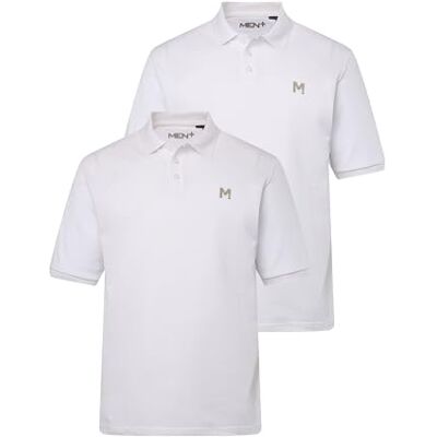 Men Plus Herren große Größen Übergrößen Menswear L-8XL Poloshirts, 2er-Pack, Basic, Piqué, Halbarm schneeweiß XXL 836258200-XXL Men Plus Herren große Größen Übergrößen Menswear L-8XL Poloshirts, 2er-Pack, Basic, Piqué, Halbarm schneeweiß XXL 836258200-XXL