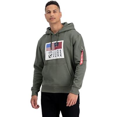 Alpha USN Blood Chit Hoody Kapuzensweat für Herren Dark Olive Alpha USN Blood Chit Hoody Kapuzensweat für Herren Dark Olive