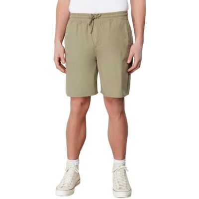 TRENDYOL Light Khaki Regular Cut/Regular Soft Touch 100% Cotton Waist Tie Bermuda Shorts Tmnss24Sr00006 TRENDYOL Light Khaki Regular Cut/Regular Soft Touch 100% Cotton Waist Tie Bermuda Shorts Tmnss24Sr00006