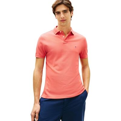 Tommy Hilfiger Herren Poloshirt Kurzarm 1985 Regular Fit, Rot (Vintage Red), S Tommy Hilfiger Herren Poloshirt Kurzarm 1985 Regular Fit, Rot (Vintage Red), S